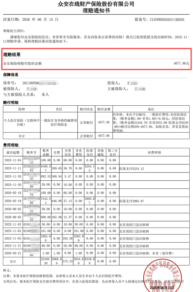 “带病买不了保险”？众安众民保打破偏见：王女士609元投保，纵膈淋巴结核赔